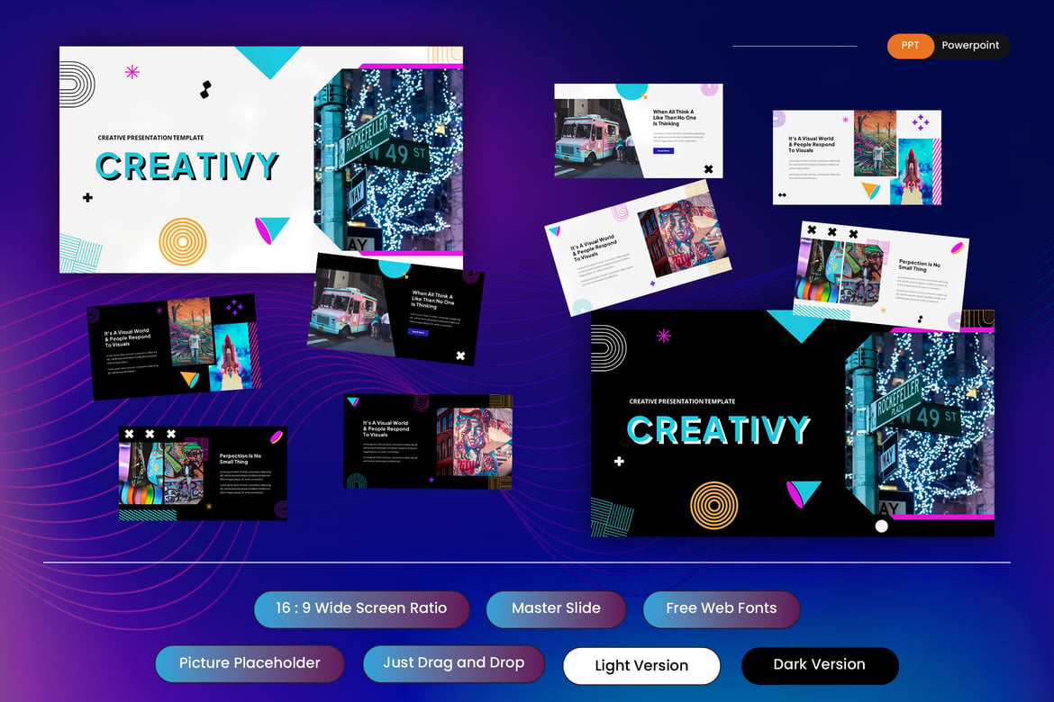 Creativy - Template PowerPoint Kreatif yang Menarik