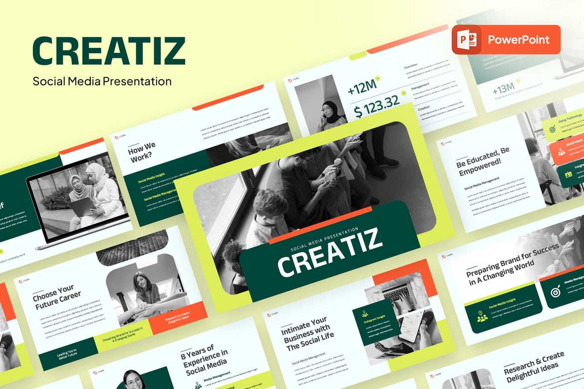 Template Presentasi PowerPoint Creatiz - Solusi Kreatif untuk Media Sosial