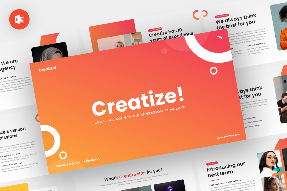 Creatize - Template Presentasi Powerpoint Kreatif yang Modern