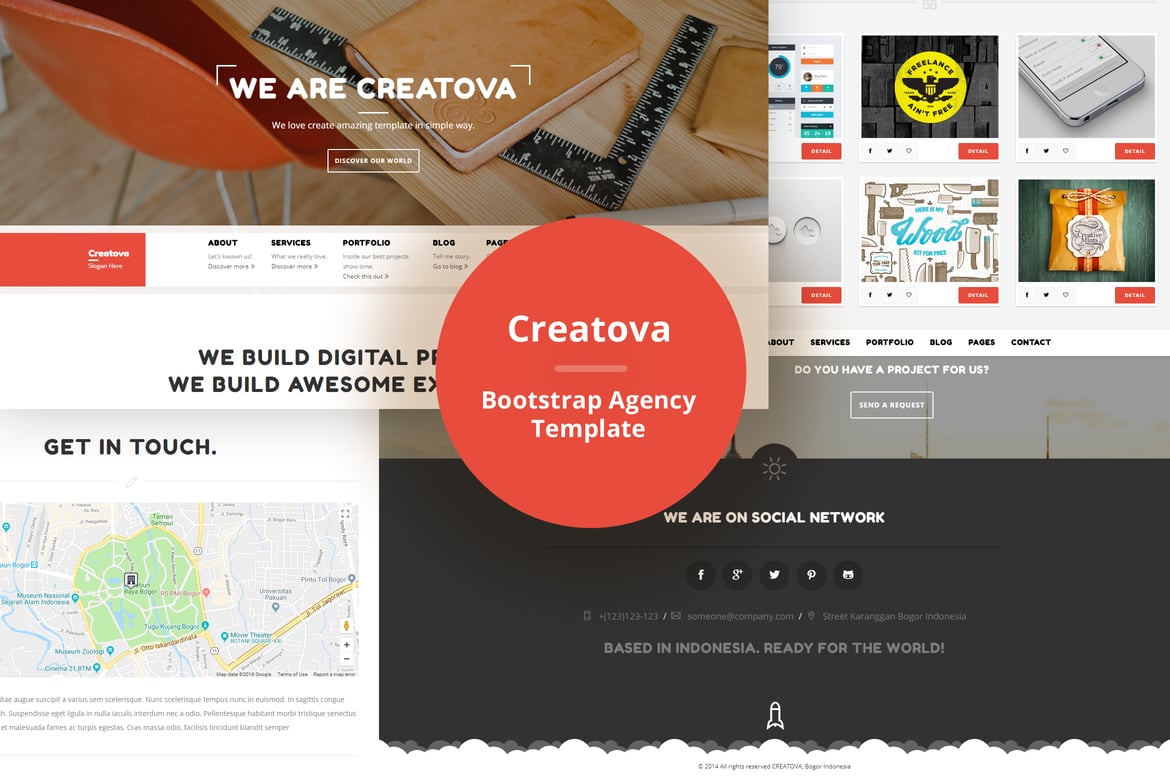 Creatova - Template Website Agensi Kreatif yang Minimalis