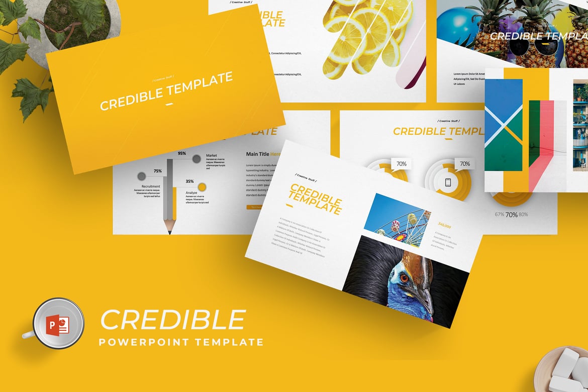 Template PowerPoint Credible - Solusi Presentasi Profesional Anda