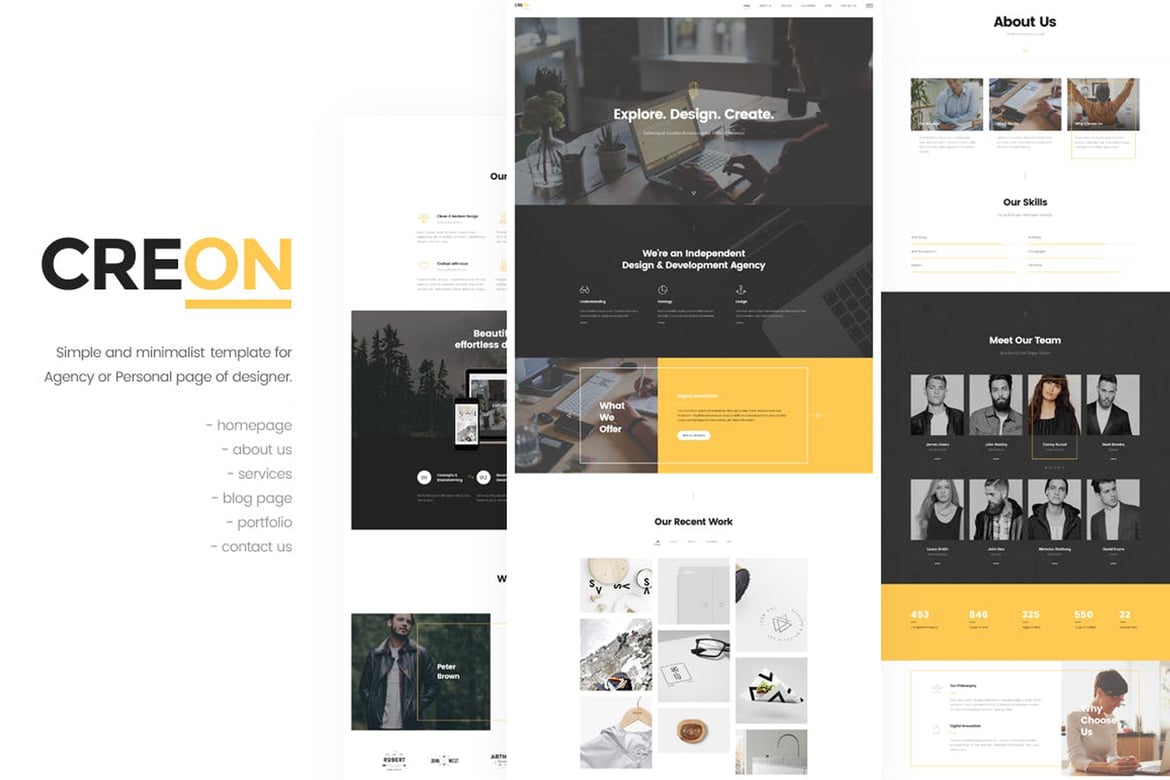 Creon - Template Website Bisnis Elegan dan Minimalis