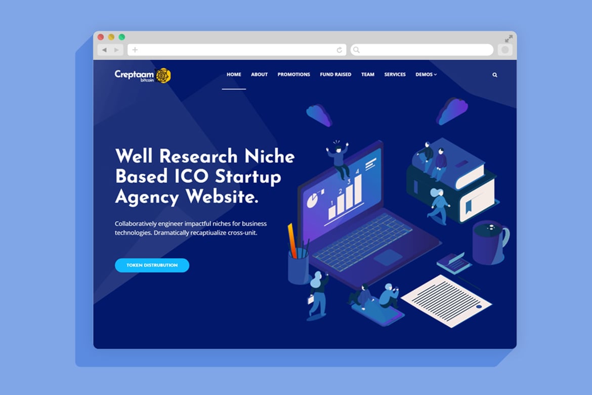 Creptaam - Tema WordPress untuk Bitcoin, ICO, dan Cryptocurrency