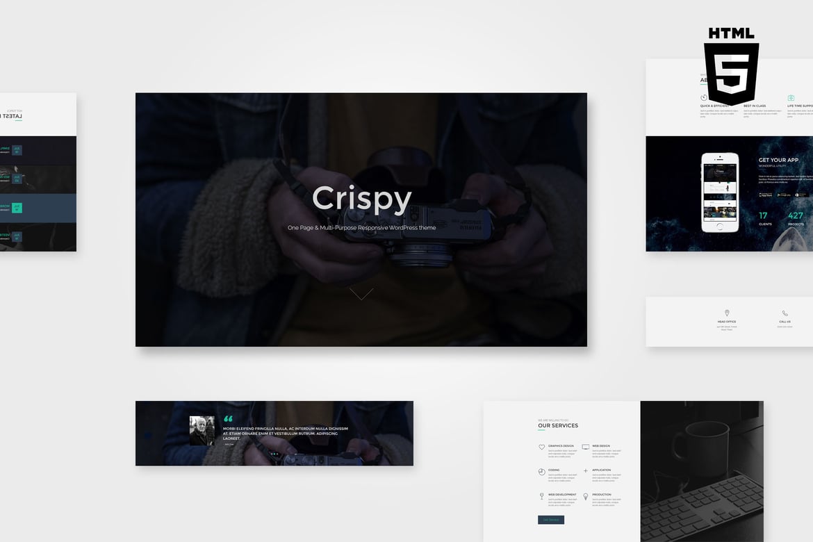 Crispy - Template Website HTML Responsif Satu & Beberapa Halaman