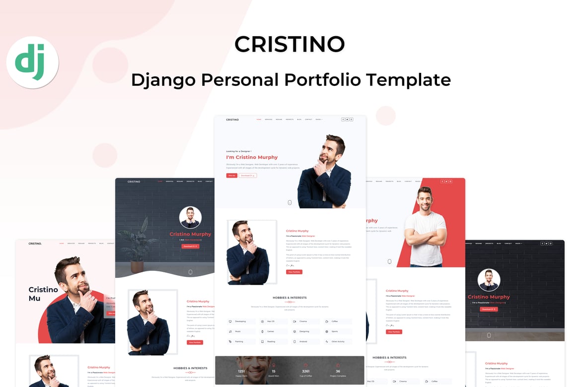 Cristino - Template Website Portofolio Pribadi Django yang Modern dan Responsif