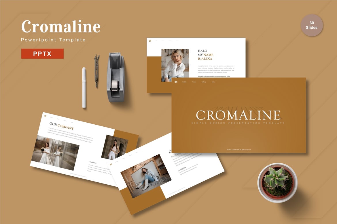 Cromaline - Template Presentasi PowerPoint Menarik dan Profesional