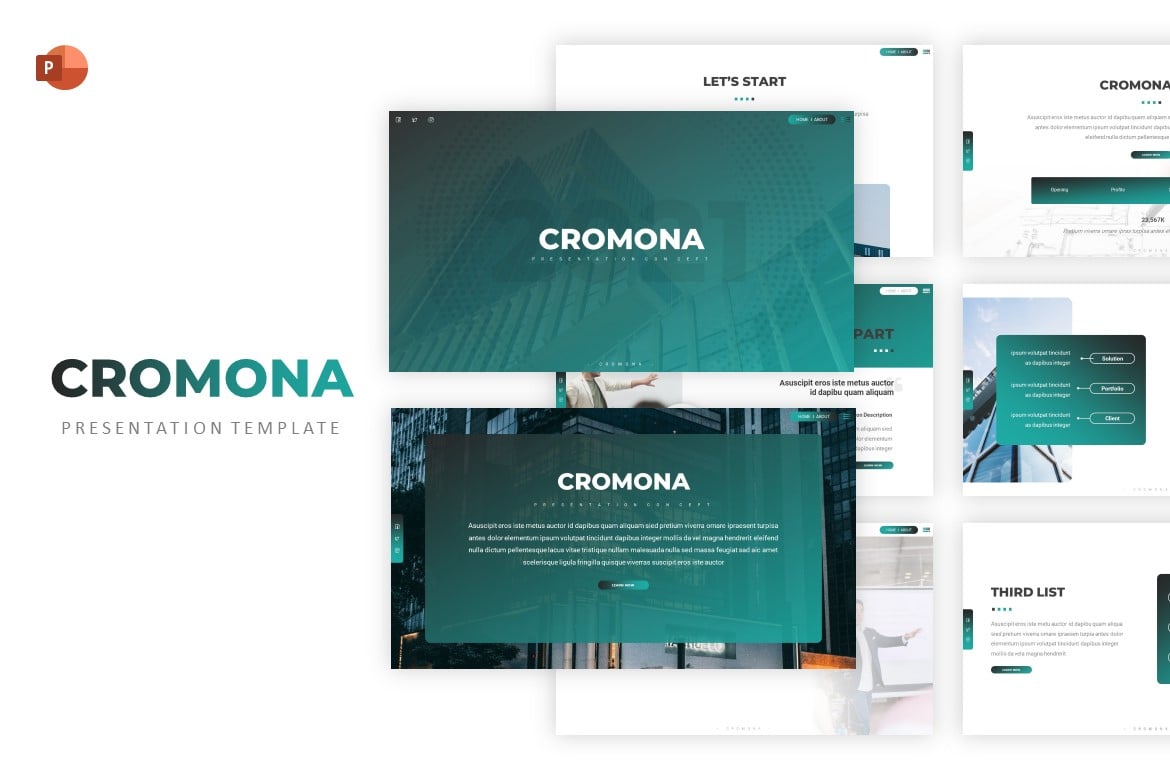 Cromona - Template Powerpoint Bisnis yang Kreatif dan Minimalis