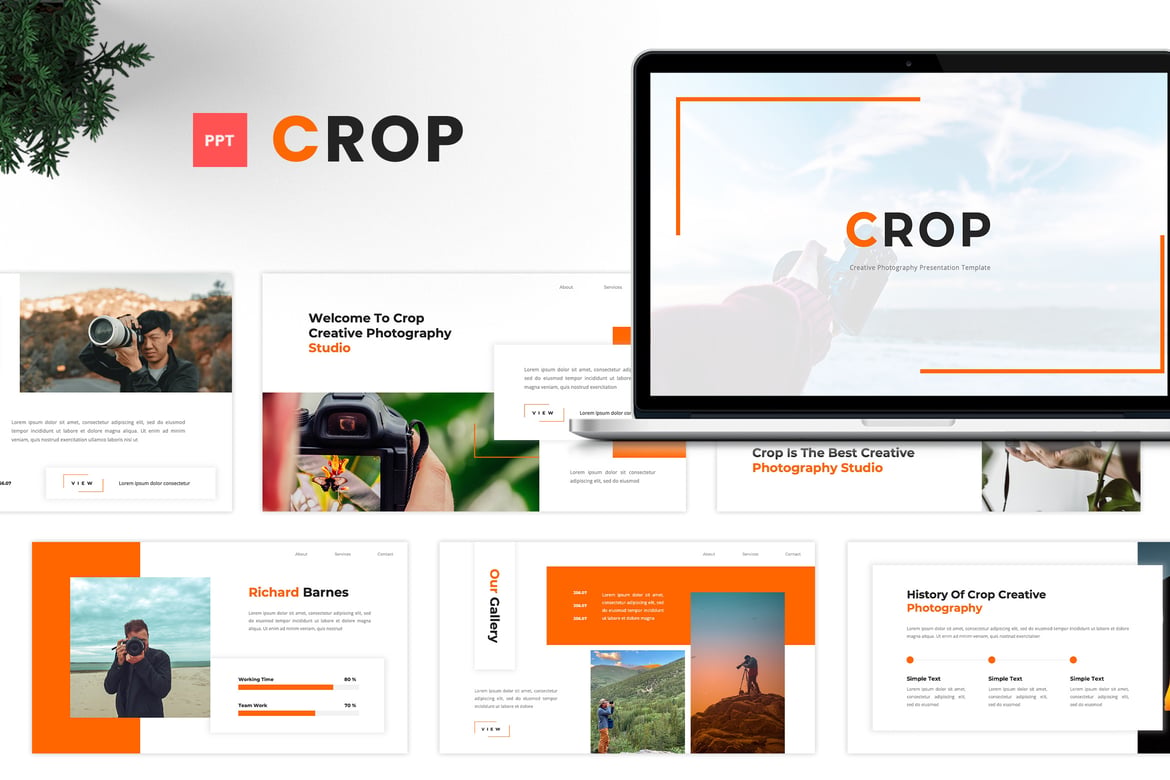 Template Presentasi Fotografi Kreatif - Crop