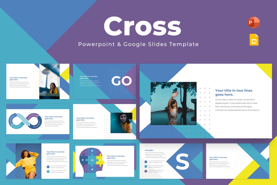 Template Presentasi Powerpoint & Google Slides Cross yang Menarik