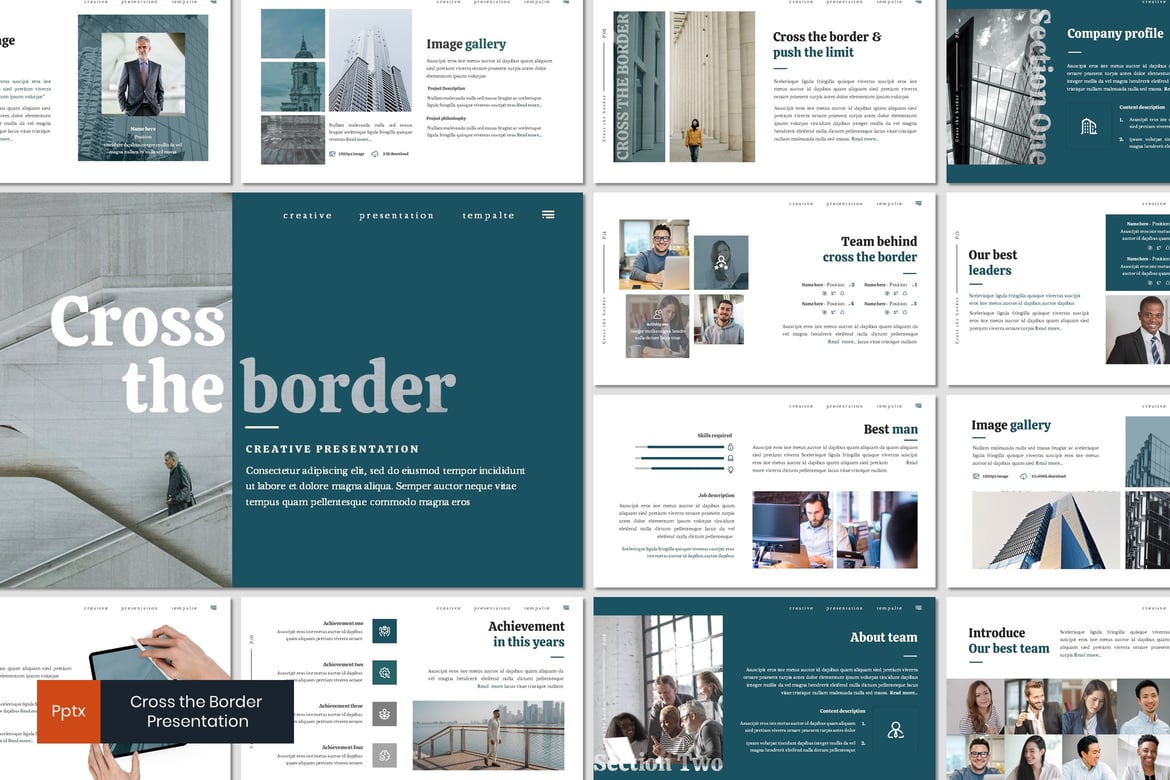 Template Presentasi Kreatif - Cross the Border