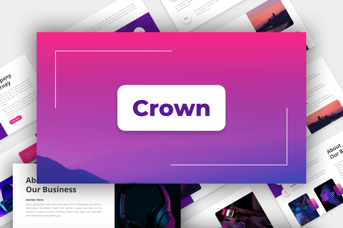 Template Presentasi PowerPoint Crown untuk Pitch Bisnis yang Menarik