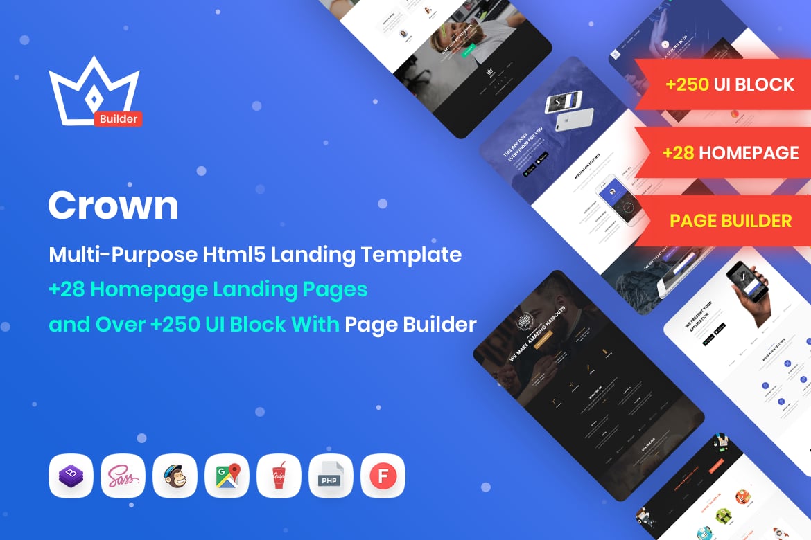 Crown | Template Website Landing Page Serbaguna HTML5