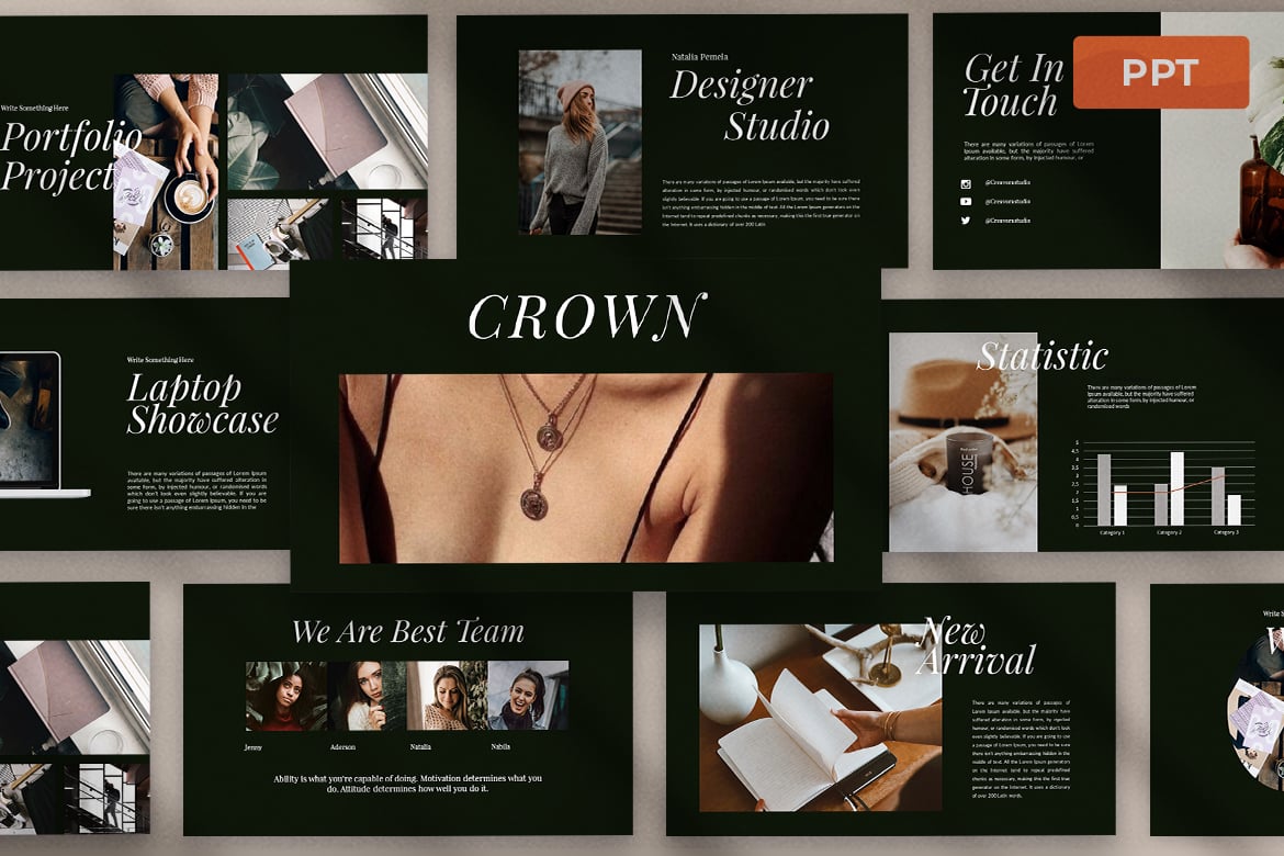 Template Presentasi Crown - Solusi Kreatif untuk PowerPoint Anda