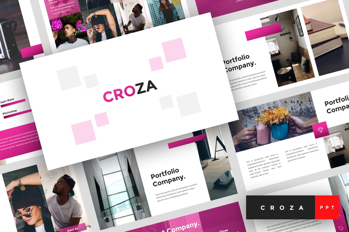 Croza - Template PowerPoint Kreatif yang Menarik