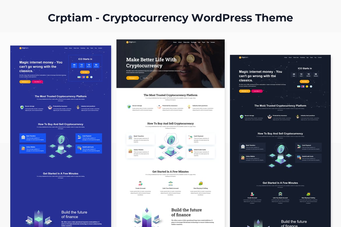 Crptiam - Tema WordPress untuk Bisnis Cryptocurrency yang Menarik