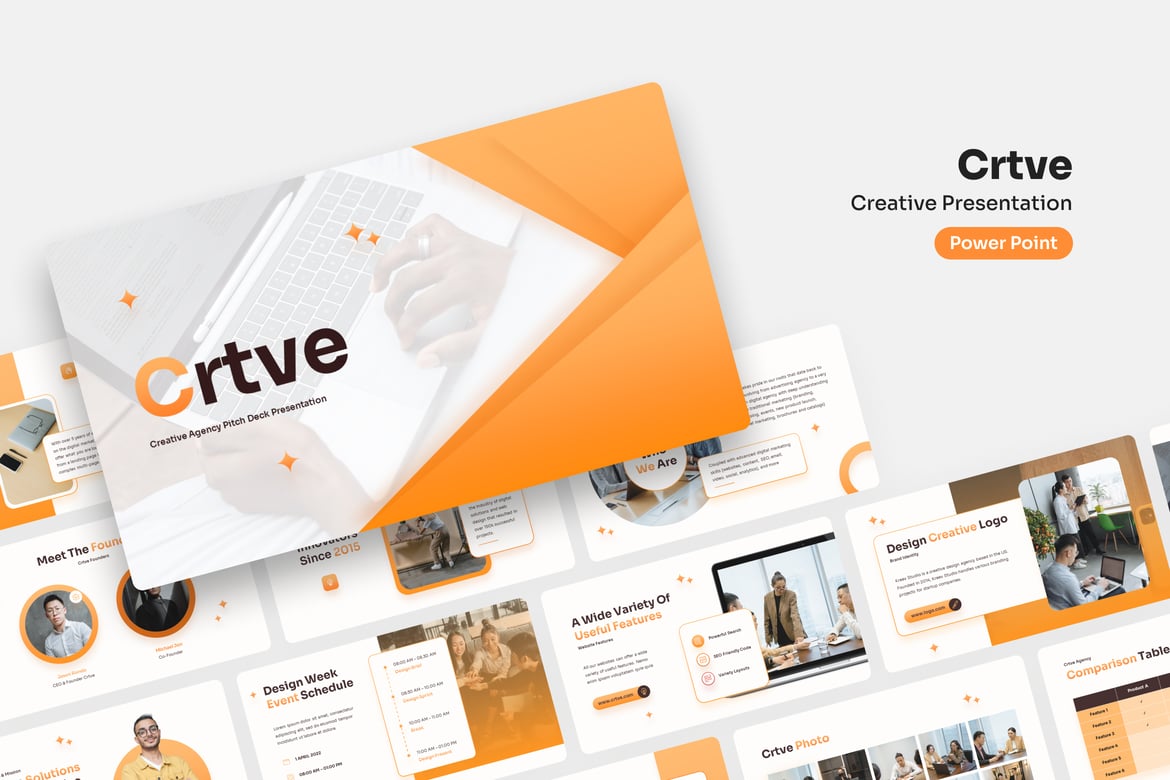 Crtve - Template PowerPoint Kreatif untuk Presentasi Menarik
