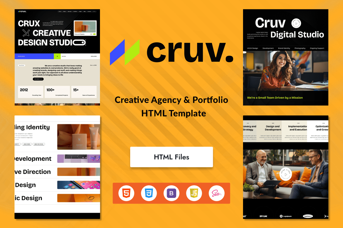 Cruv - Template Website Kreatif untuk Agensi & Portofolio