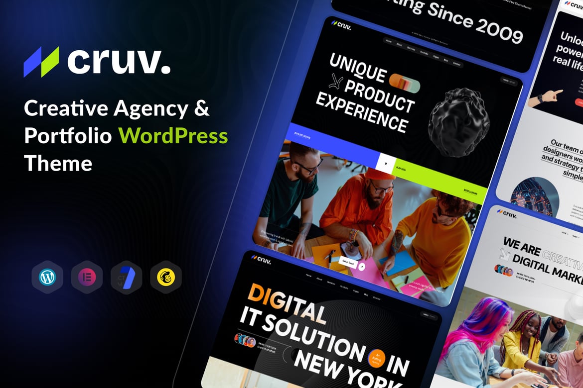 Cruv - Tema WordPress Kreatif untuk Agensi dan Portofolio