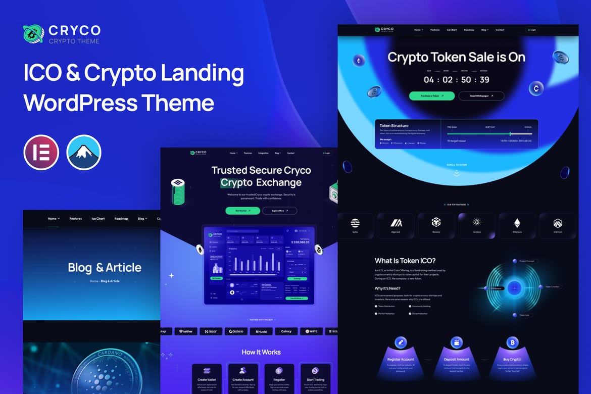 Cryco - Tema WordPress Modern untuk ICO dan Cryptocurrency