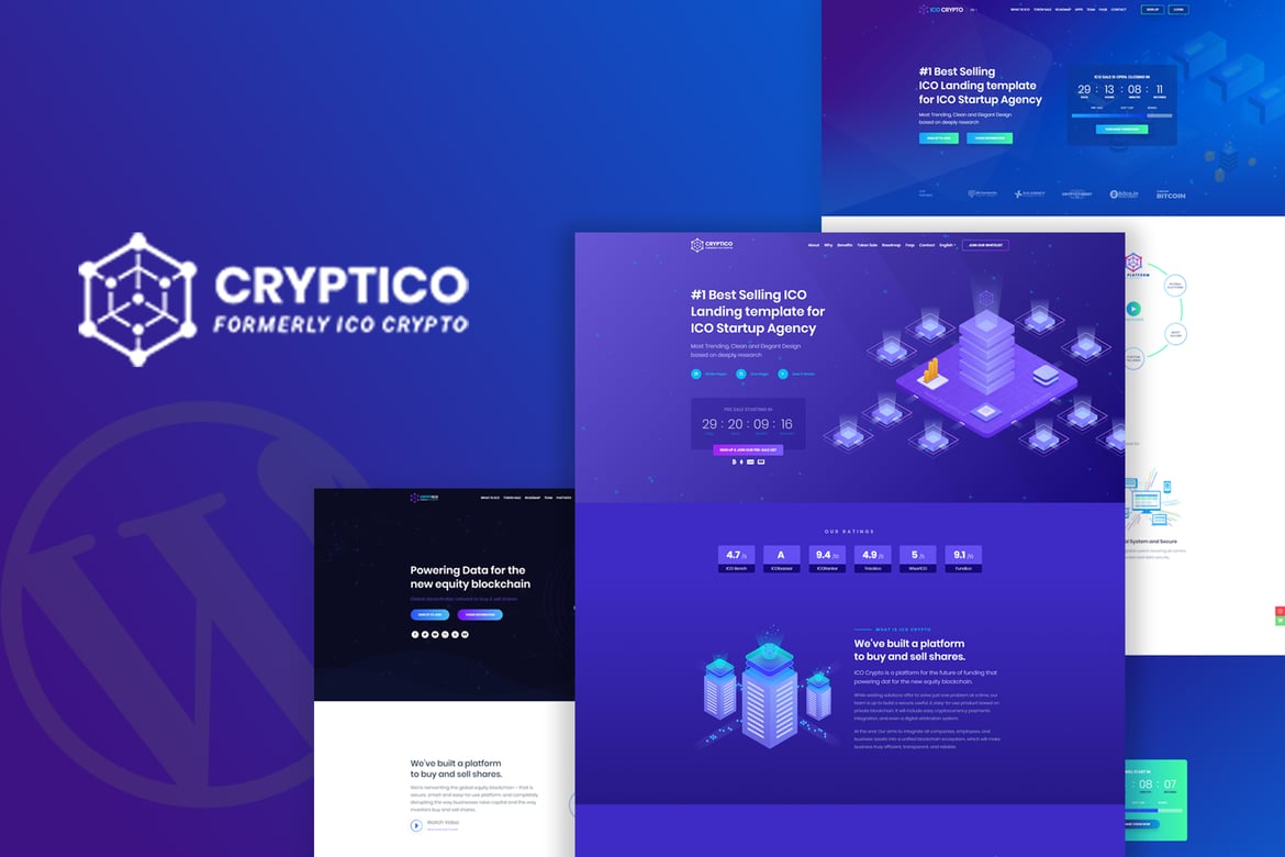 Cryptico - Tema WordPress Terbaik untuk ICO dan Investasi Cryptocurrency