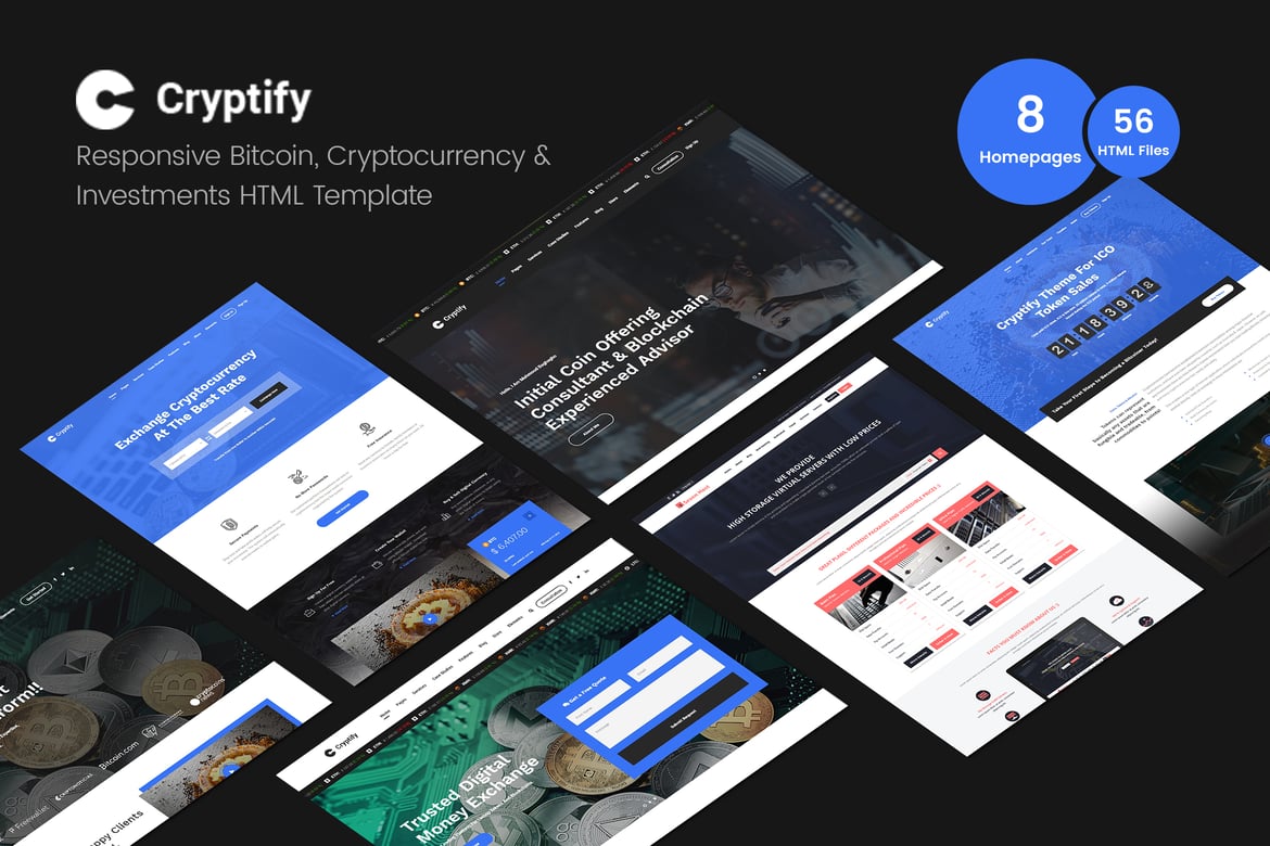 Cryptify - Template Website Kreatif untuk Bitcoin dan Cryptocurrency