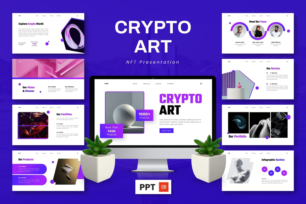 Template Presentasi Crypto Art - NFT yang Menarik