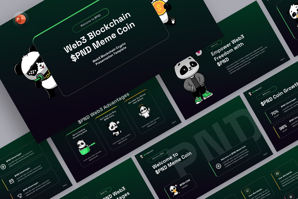 Template PowerPoint Blockchain Crypto yang Menarik dan Profesional
