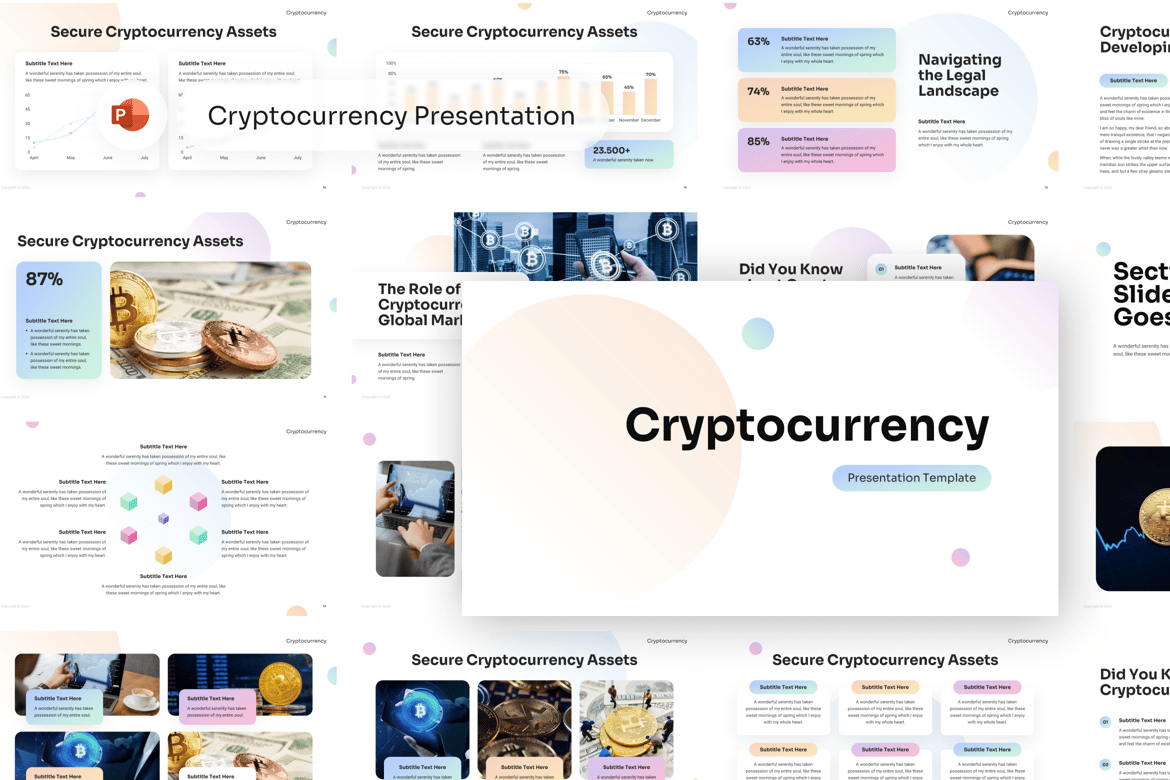 Template PowerPoint Cryptocurrency yang Mengagumkan