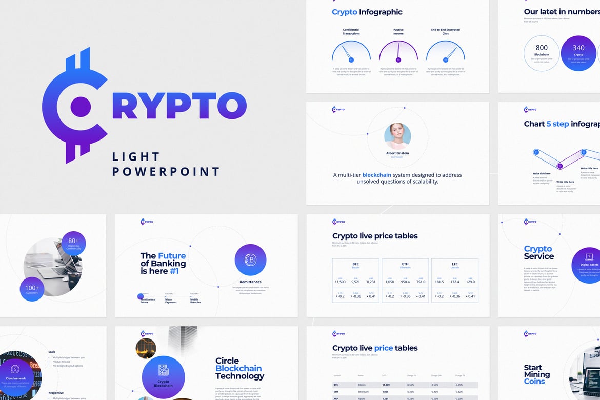 Template Powerpoint CRYPTO untuk Investasi Cryptocurrency