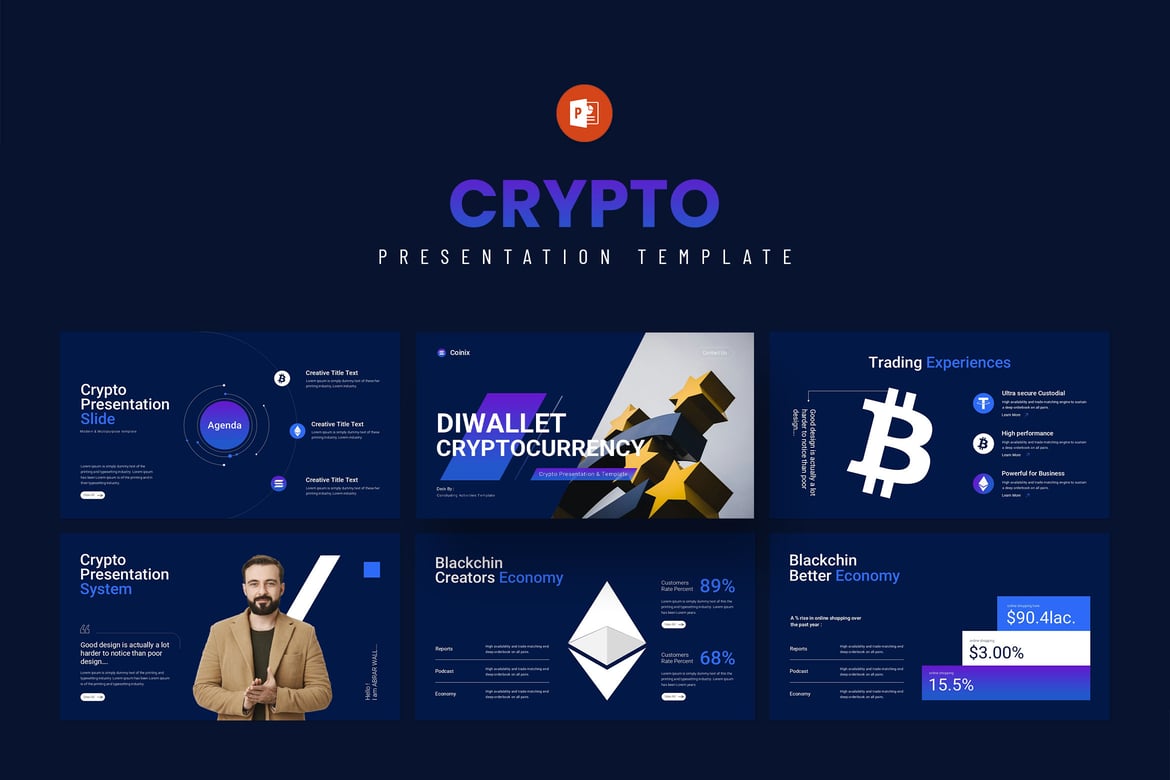 Template Presentasi PowerPoint untuk Proyek Crypto Anda