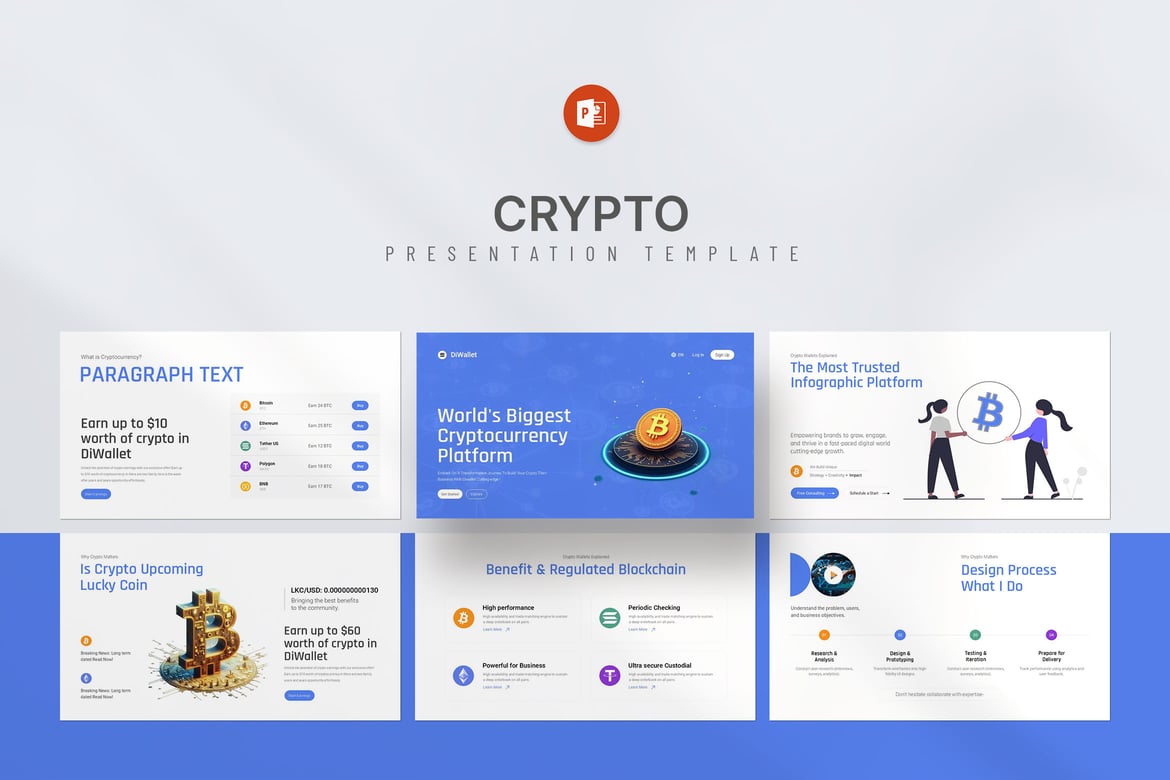 Template Presentasi PowerPoint Cryptocurrency yang Menarik