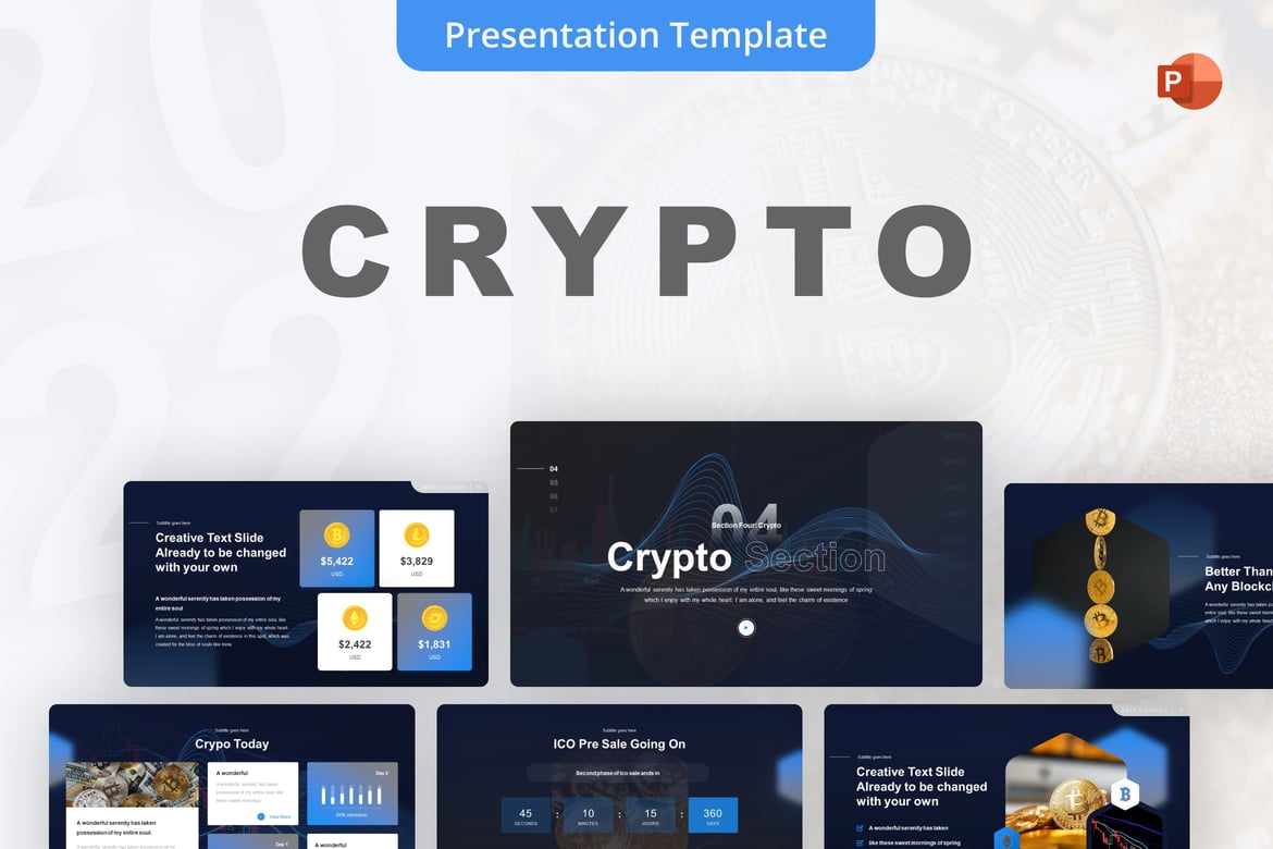 Template PowerPoint Crypto yang Memukau dan Profesional