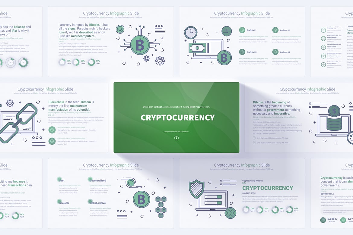 Template PowerPoint Cryptocurrency Menarik dan Profesional