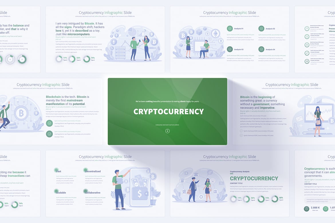 Template PowerPoint Cryptocurrency yang Menarik dan Profesional