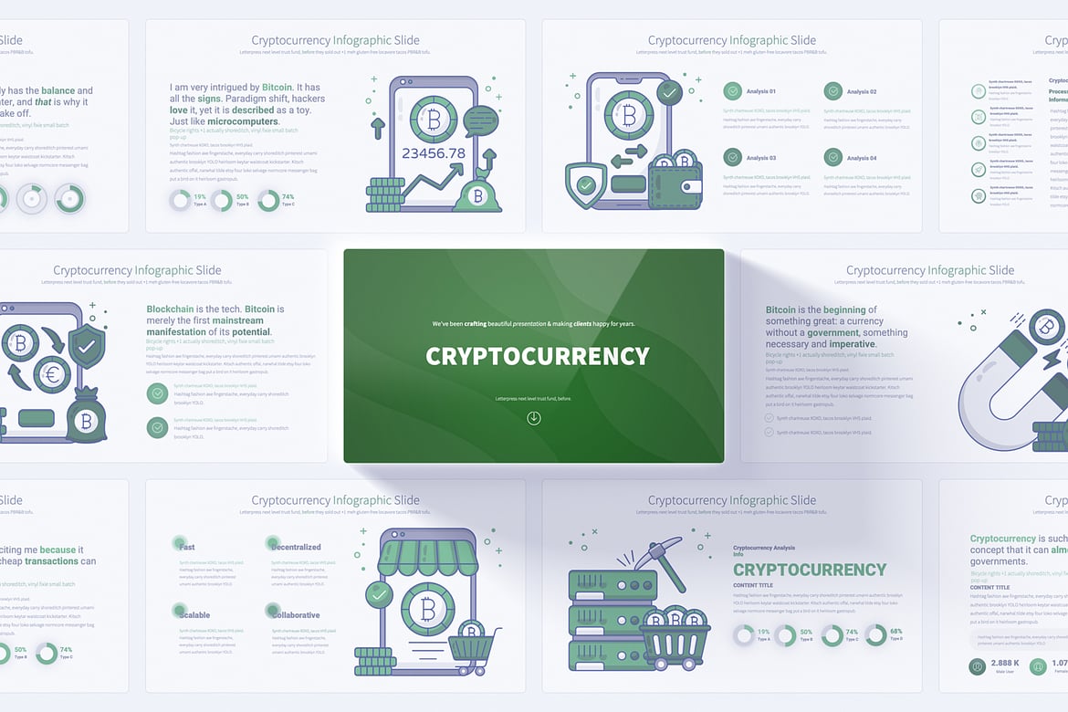 Template PowerPoint Cryptocurrency yang Menarik dan Profesional