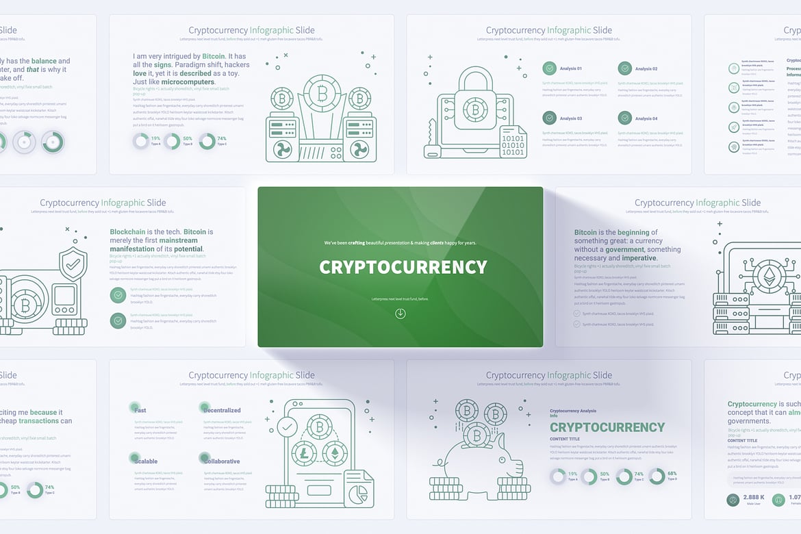 Template PowerPoint Cryptocurrency yang Menarik dan Profesional