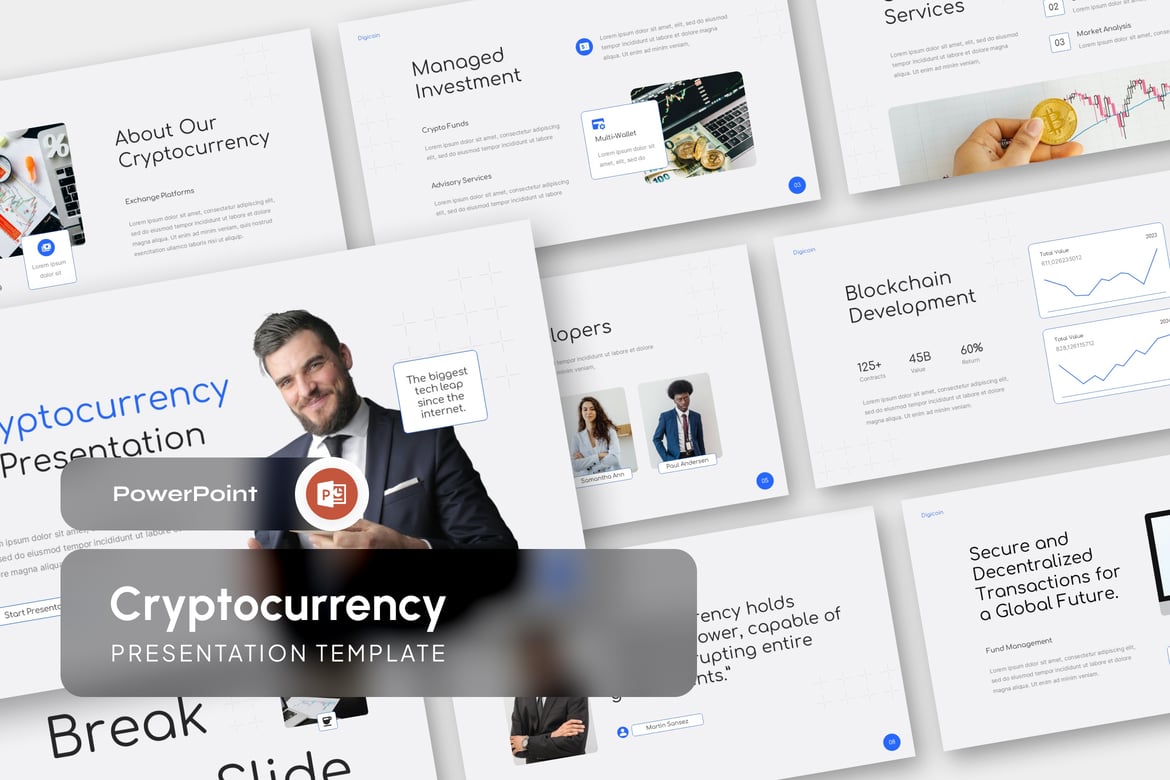 Template Presentasi Cryptocurrency yang Menarik untuk PowerPoint