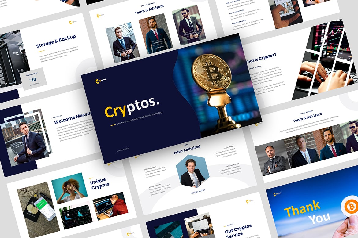 Template PowerPoint Cryptocurrency - Solusi Presentasi Modern untuk Blockchain dan Keuangan