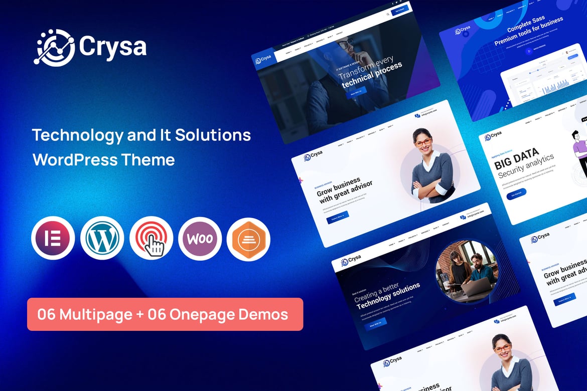 Crysa - Tema WordPress Solusi IT & SaaS yang Modern dan Responsif