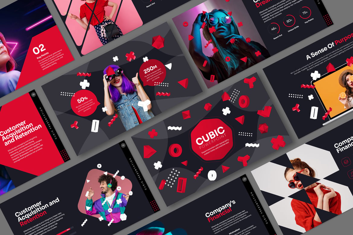 Template PowerPoint Cubic: Presentasi Menarik dan Mudah Disesuaikan