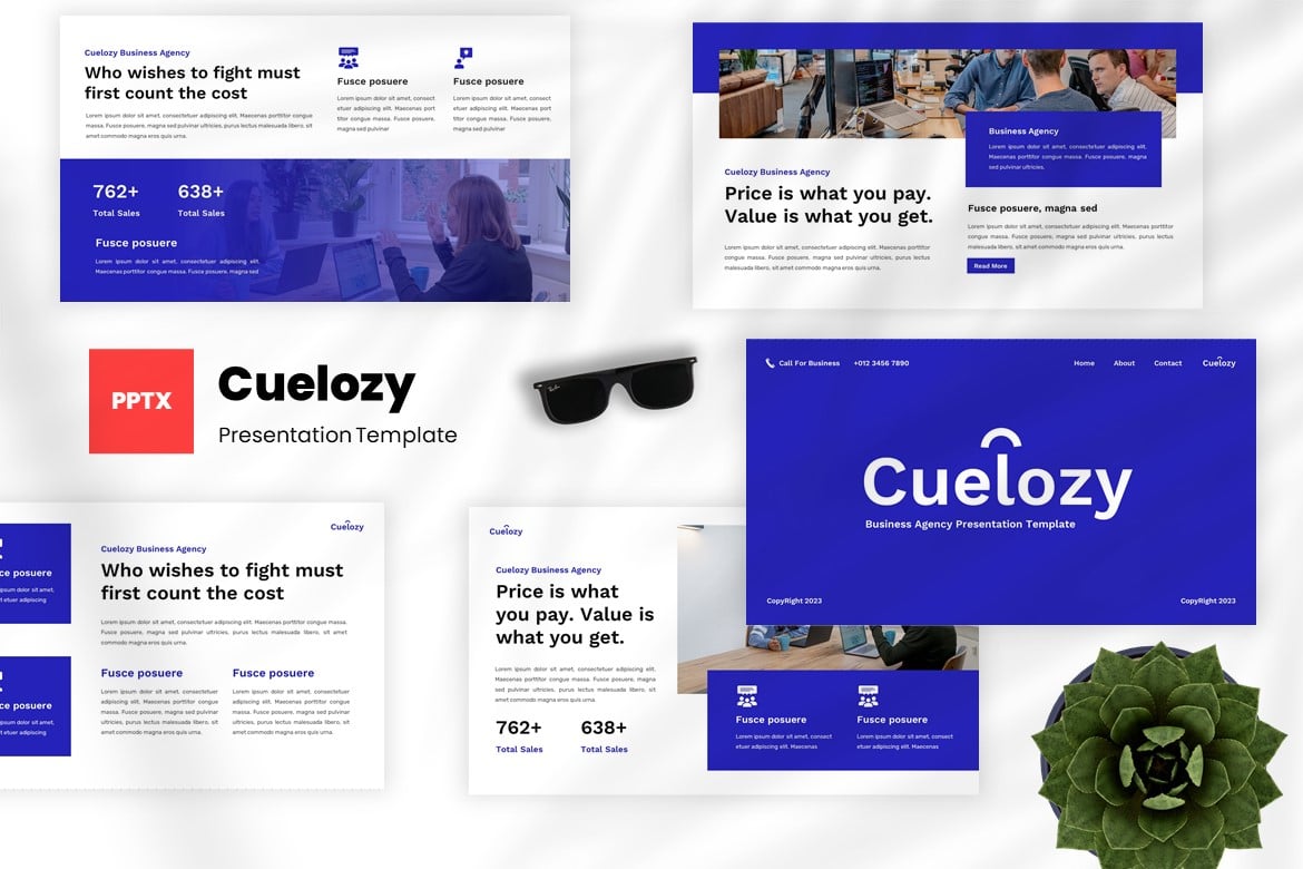Cuelozy - Template Presentasi Powerpoint untuk Bisnis yang Modern dan Profesional