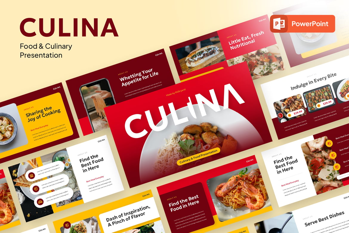 Template Presentasi Kuliner - Culina yang Profesional