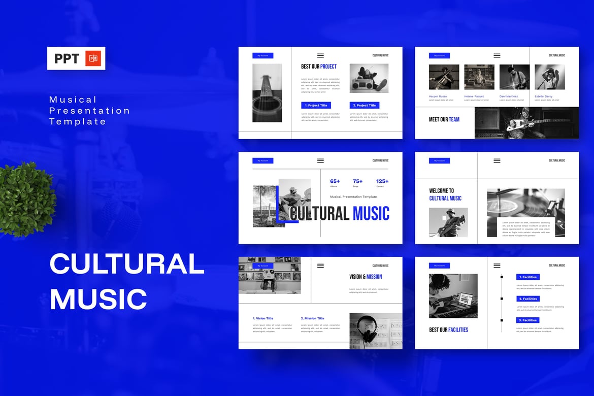 Template Presentasi Musik Budaya yang Menarik dan Profesional