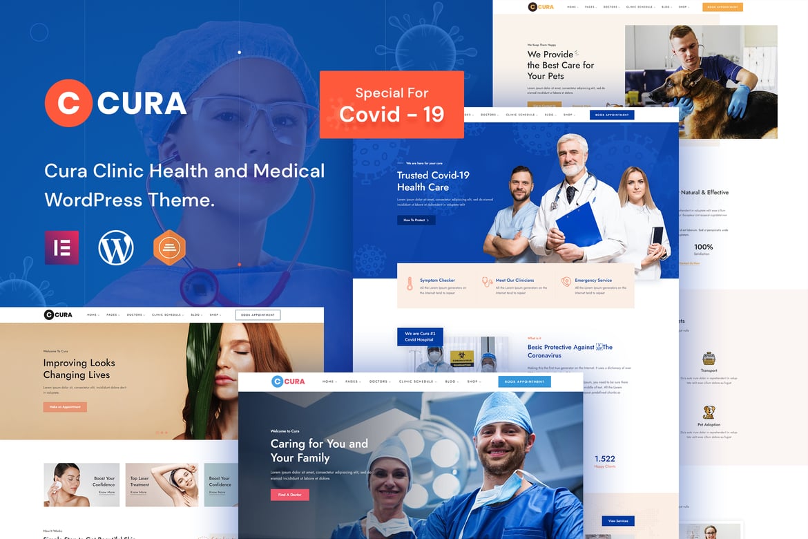 Cura - Tema WordPress Klinik Medis yang Modern