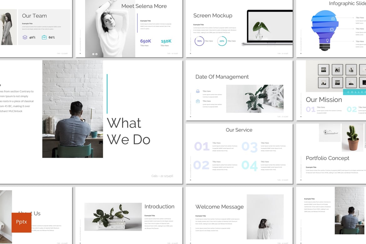 Cure - Template Powerpoint Kreatif dan Minimalis