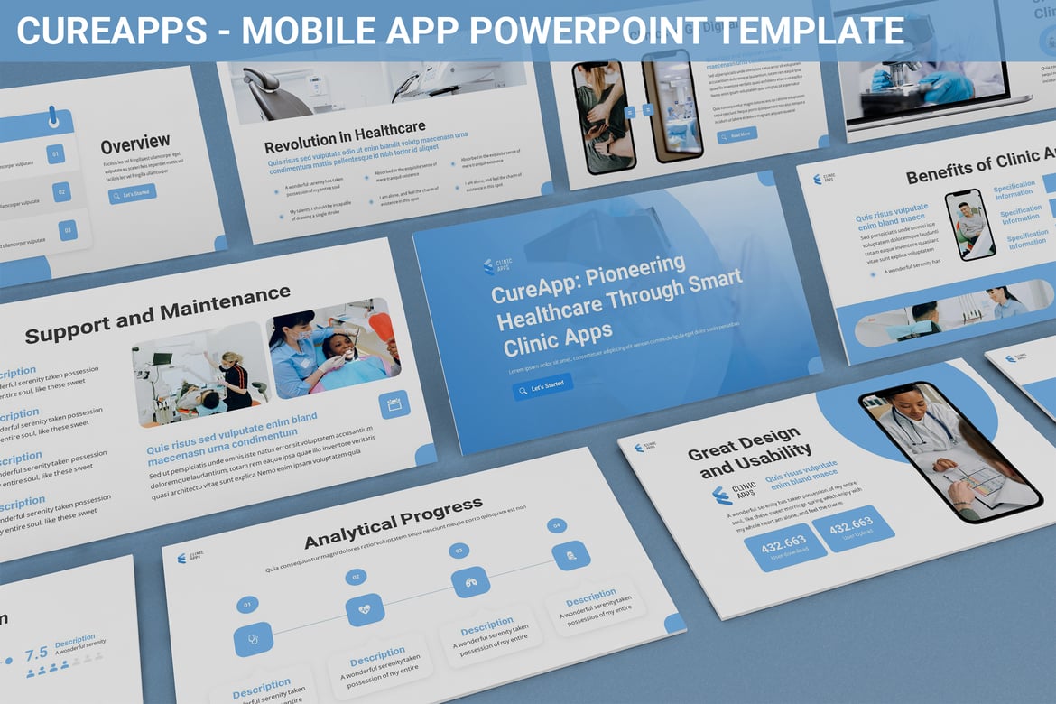 Template PowerPoint Aplikasi Klinik - Solusi Presentasi Modern