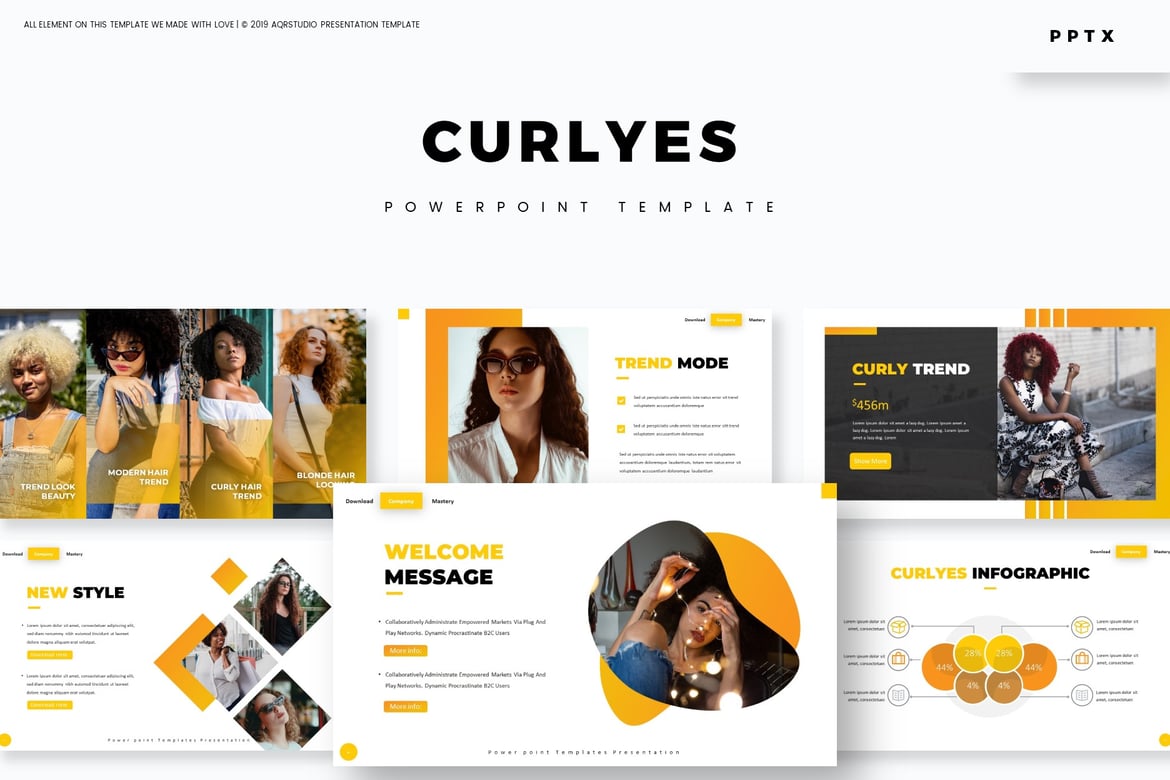 Curlyes - Template PowerPoint Serbaguna yang Menarik