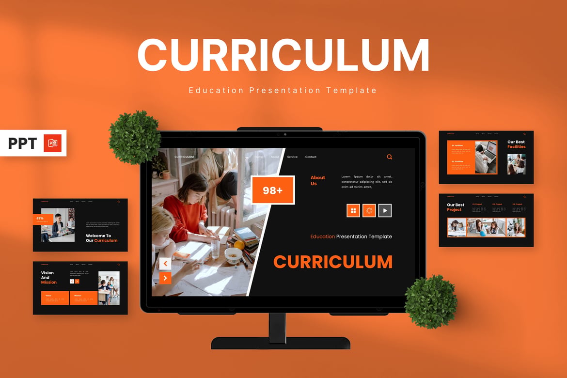 Template Presentasi PowerPoint Kurikulum Pendidikan yang Menarik