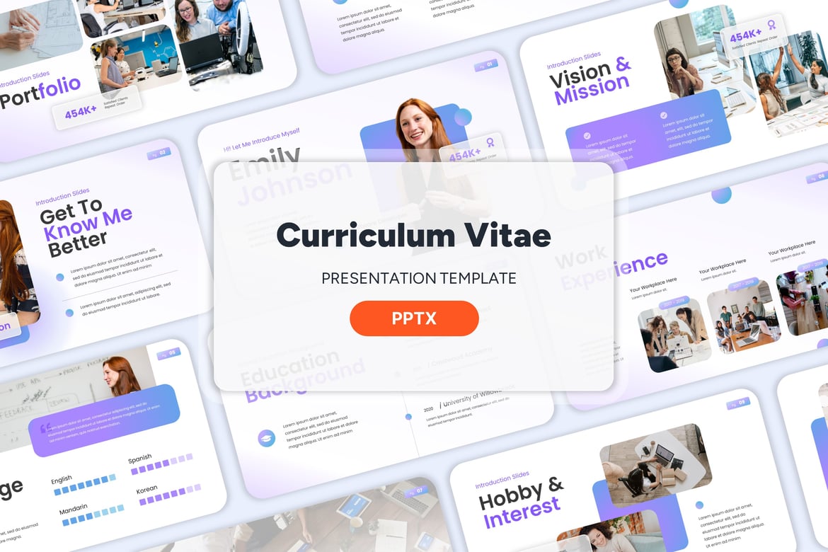 Template Presentasi Curriculum Vitae yang Menarik dan Profesional