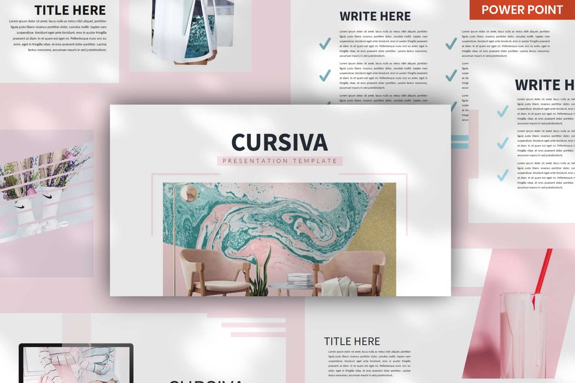 Template Presentasi PowerPoint Cursiva yang Serbaguna
